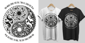 Marine Apparel Company Fish Yin-yang Design for Unisex T-Shirt | Design de T-shirt par Al Pech