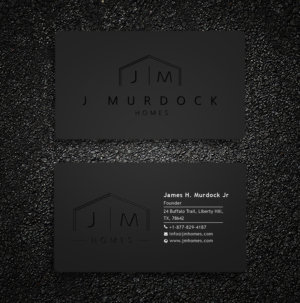 Diseño de Tarjeta de Presentación por Creative Moon Design para J Murdock Homes | Diseño: #28061636