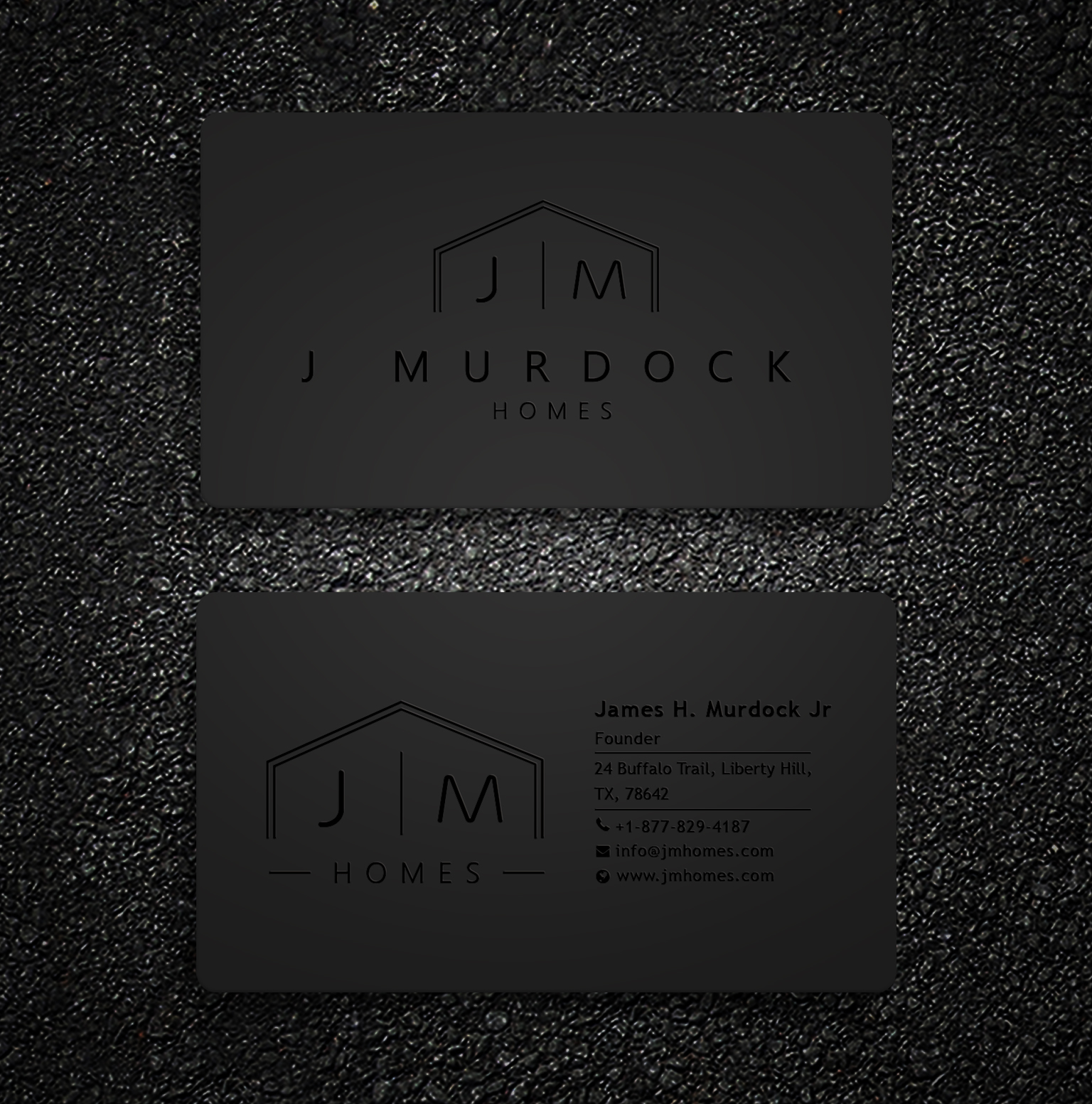 Diseño de Tarjeta de Presentación por Creative Moon Design para J Murdock Homes | Diseño #28061637