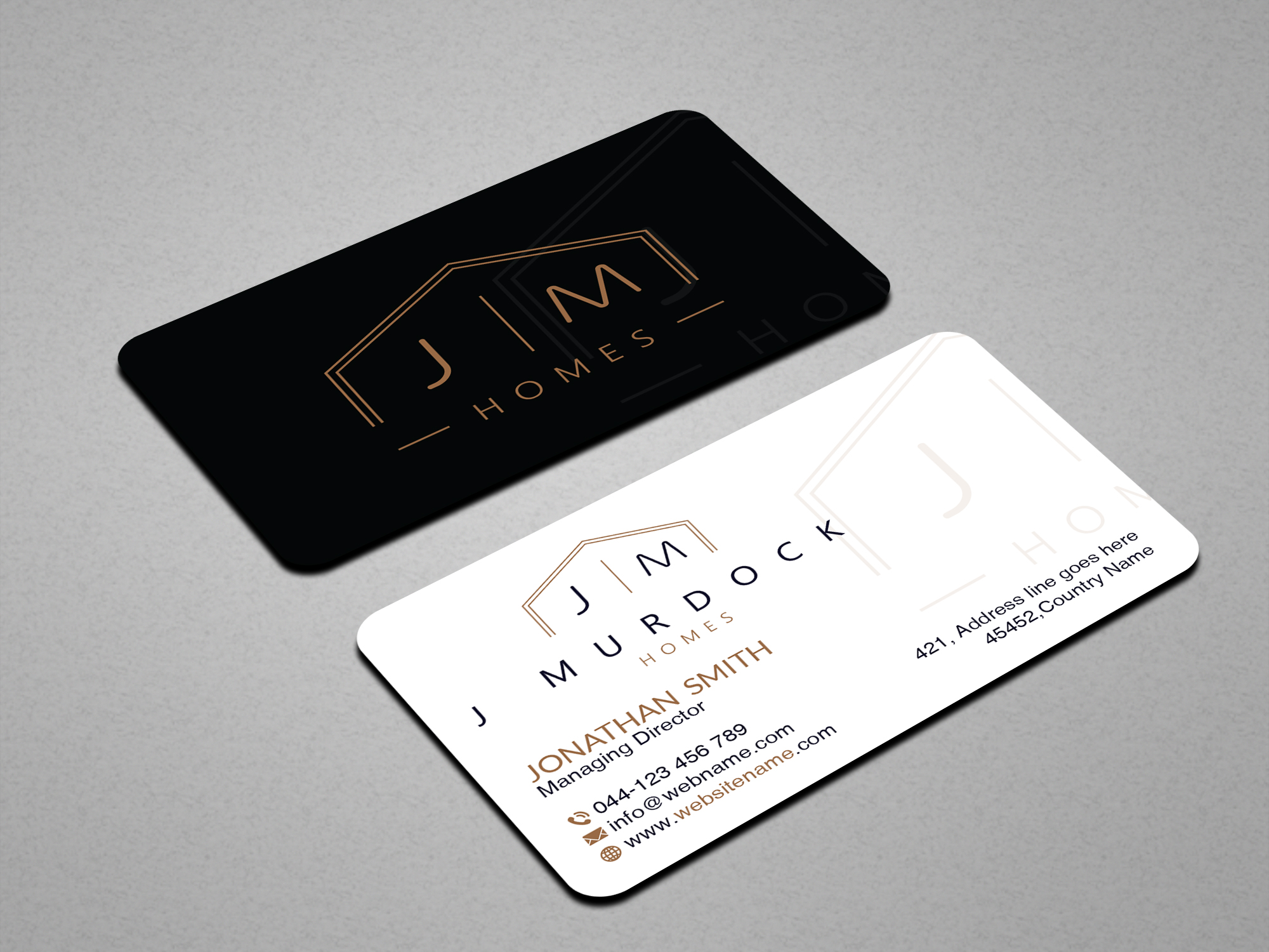 Diseño de Tarjeta de Presentación por Creations Box 2015 para J Murdock Homes | Diseño #28065149