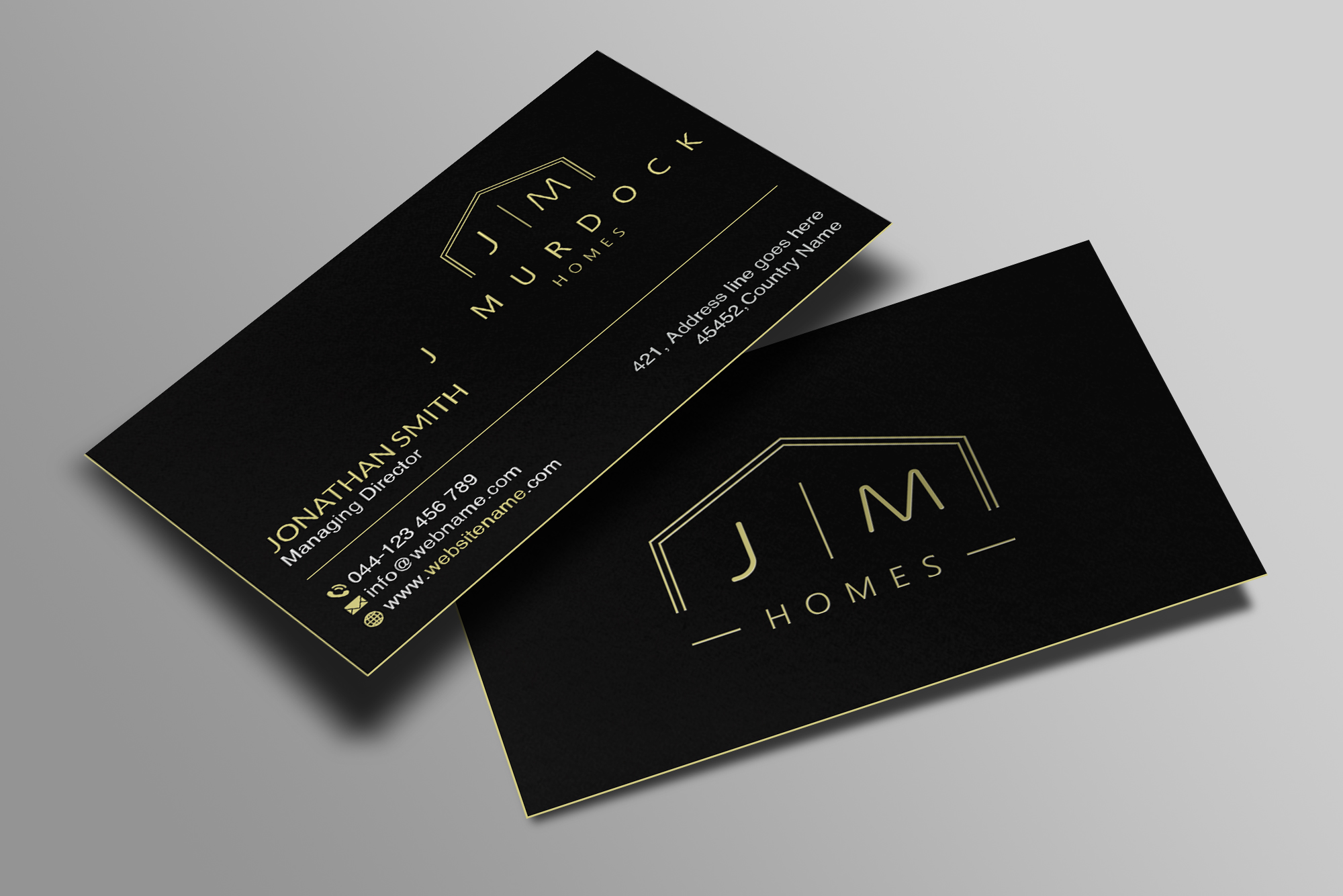 Diseño de Tarjeta de Presentación por Creations Box 2015 para J Murdock Homes | Diseño #28065161