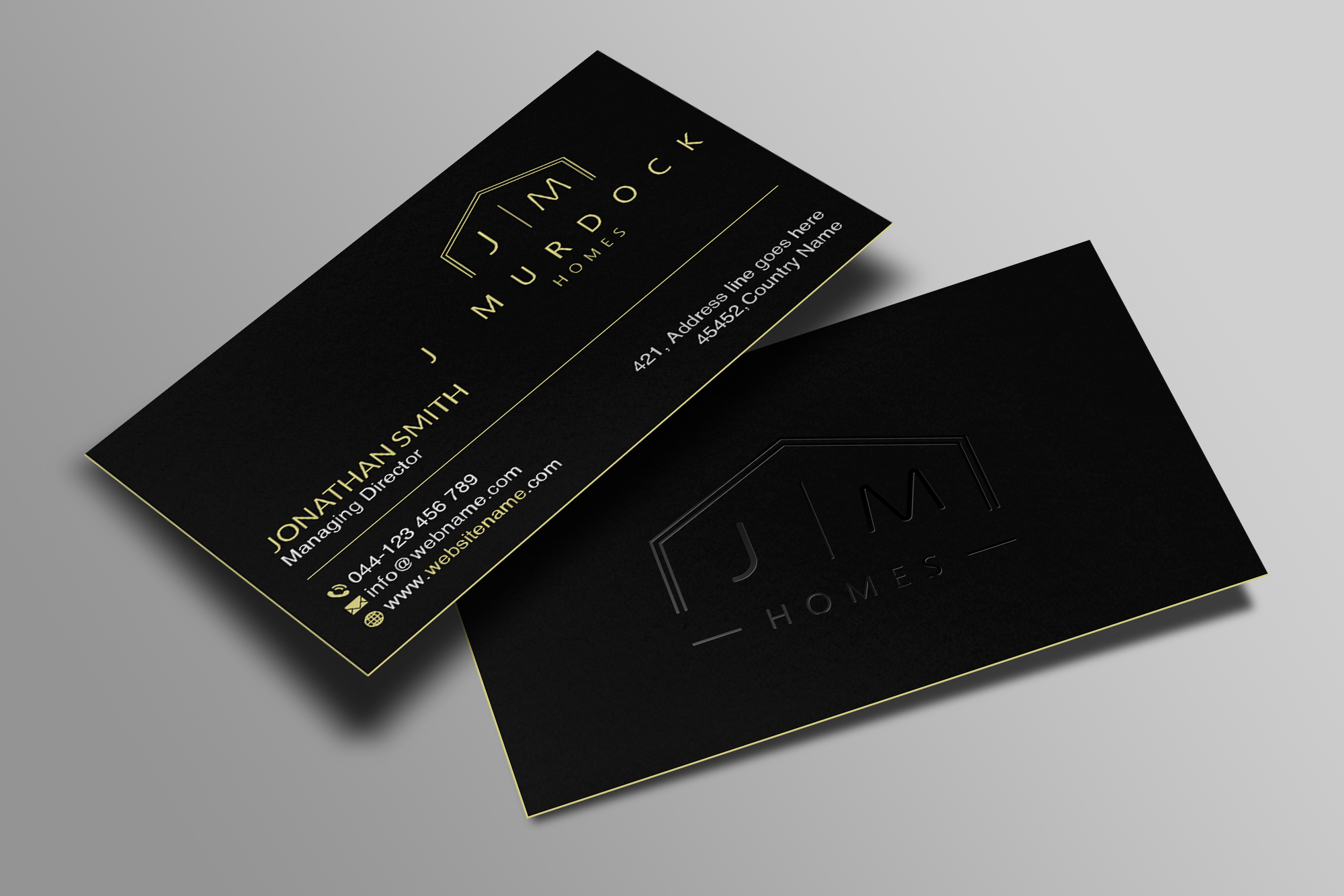 Diseño de Tarjeta de Presentación por Creations Box 2015 para J Murdock Homes | Diseño #28065162