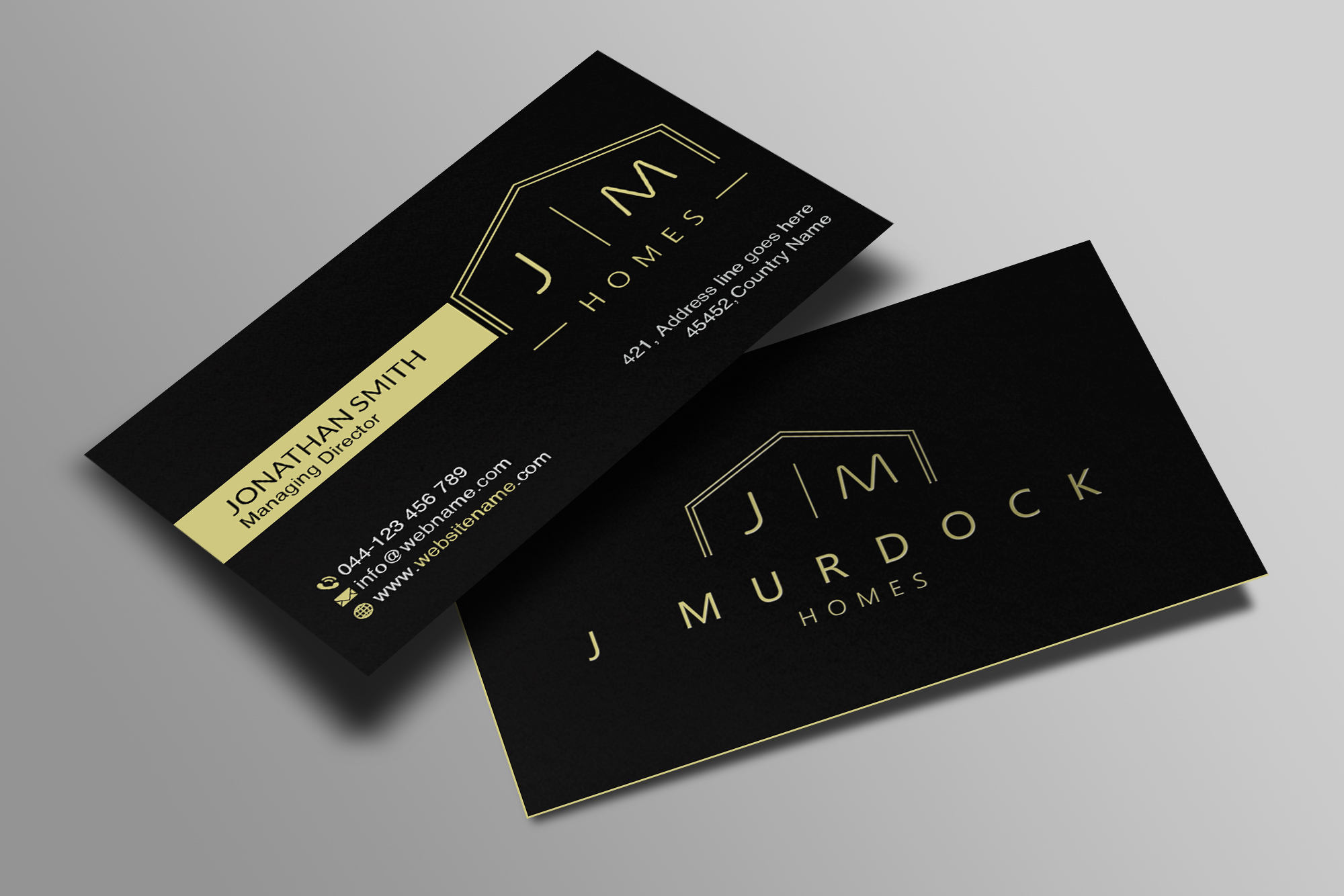 Diseño de Tarjeta de Presentación por Creations Box 2015 para J Murdock Homes | Diseño #28065163