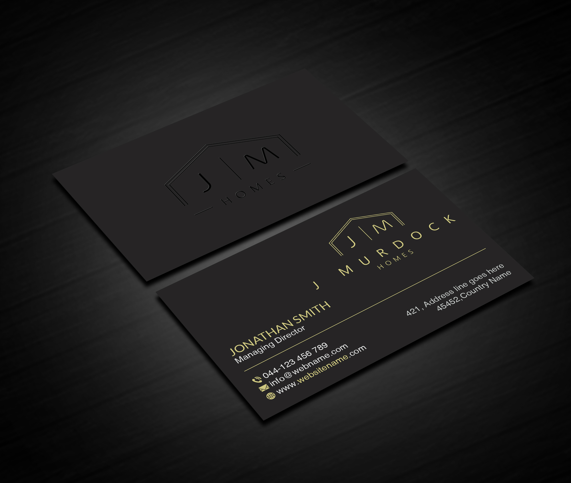 Diseño de Tarjeta de Presentación por Creations Box 2015 para J Murdock Homes | Diseño #28065165