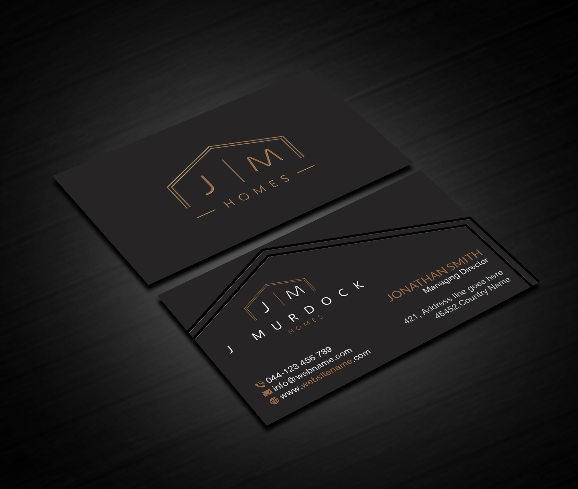 Diseño de Tarjeta de Presentación por Creations Box 2015 para J Murdock Homes | Diseño #28065166