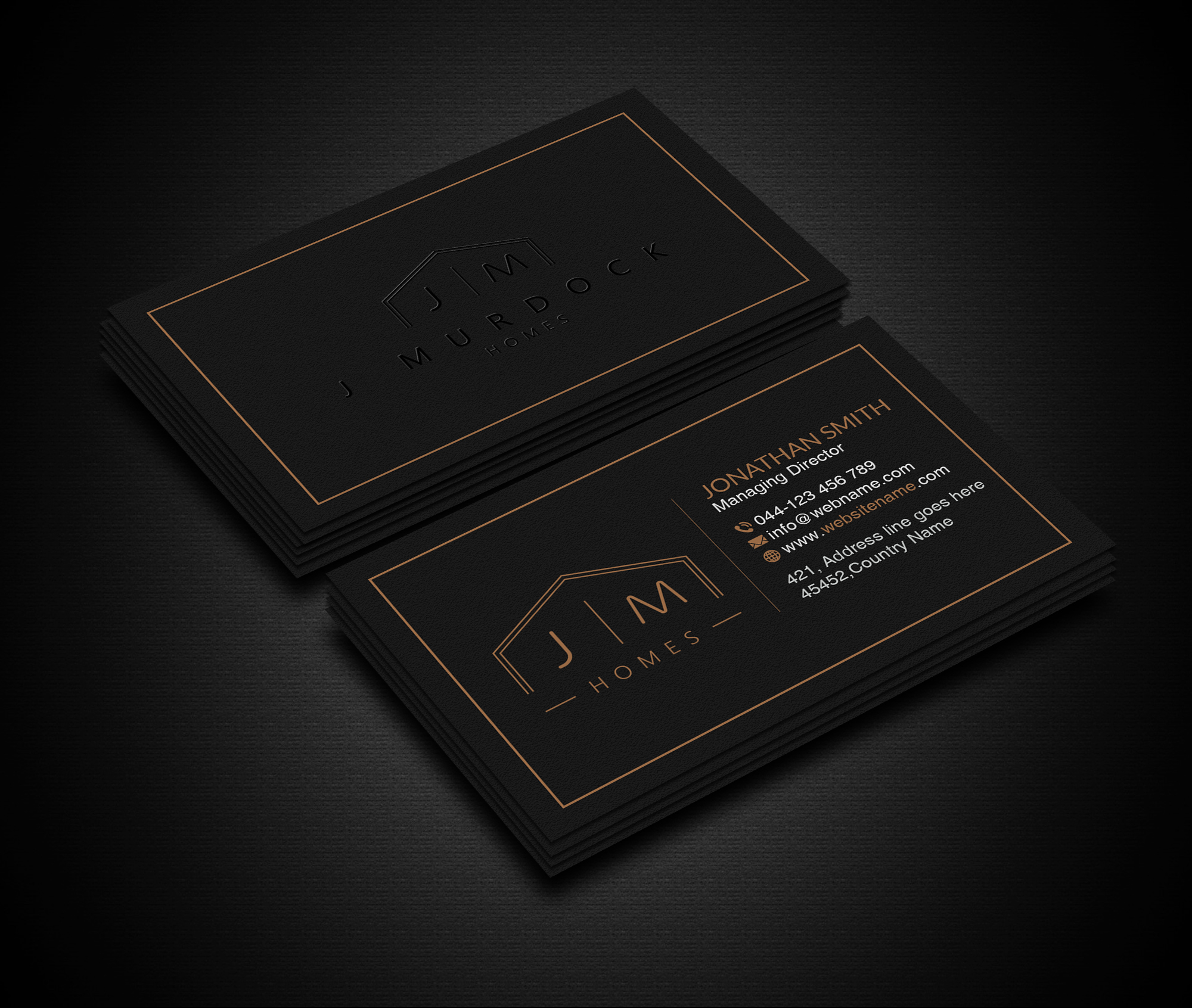 Diseño de Tarjeta de Presentación por Creations Box 2015 para J Murdock Homes | Diseño #28065178