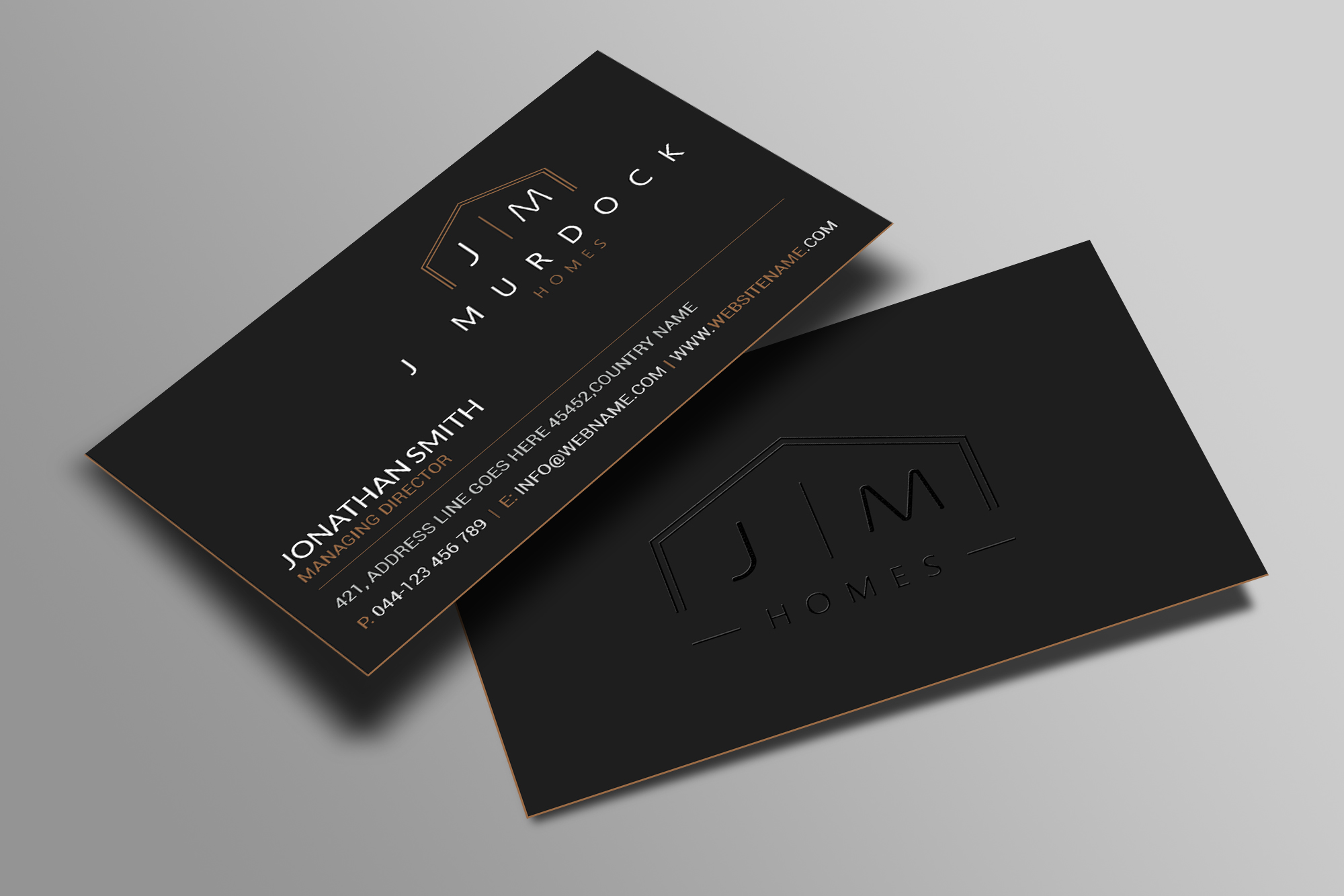 Diseño de Tarjeta de Presentación por Creations Box 2015 para J Murdock Homes | Diseño #28065200