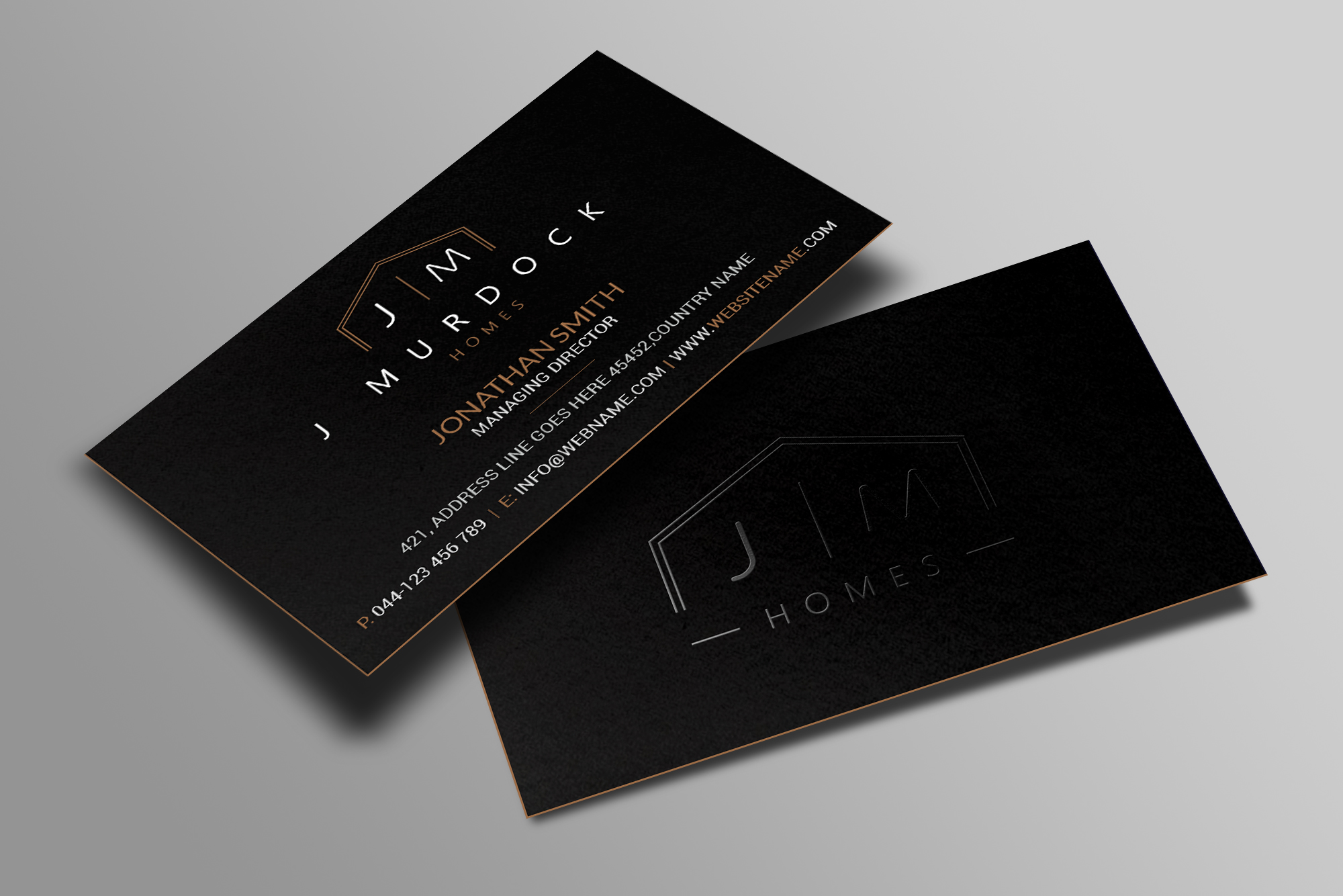 Diseño de Tarjeta de Presentación por Creations Box 2015 para J Murdock Homes | Diseño #28065202