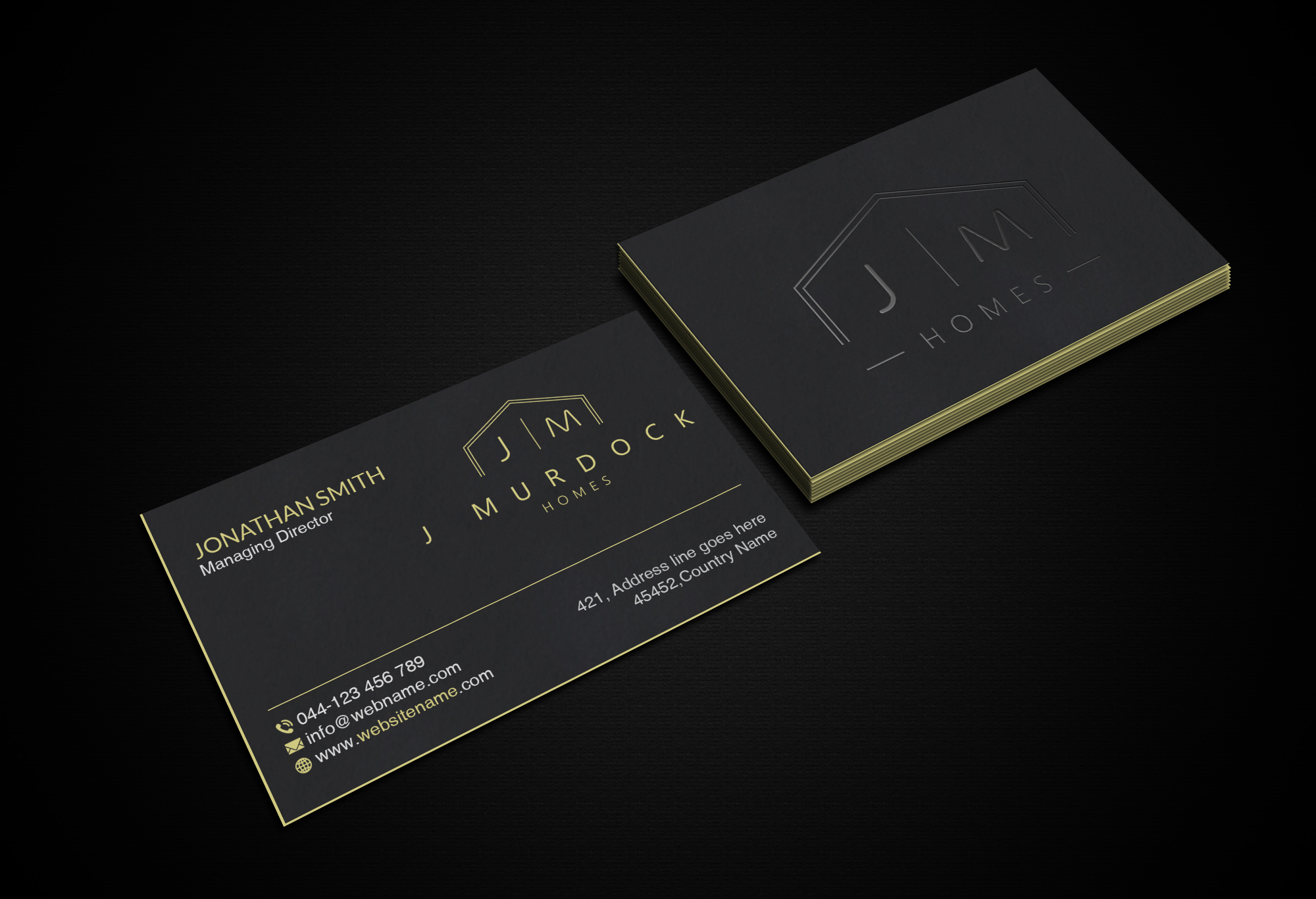 Diseño de Tarjeta de Presentación por Creations Box 2015 para J Murdock Homes | Diseño #28066183