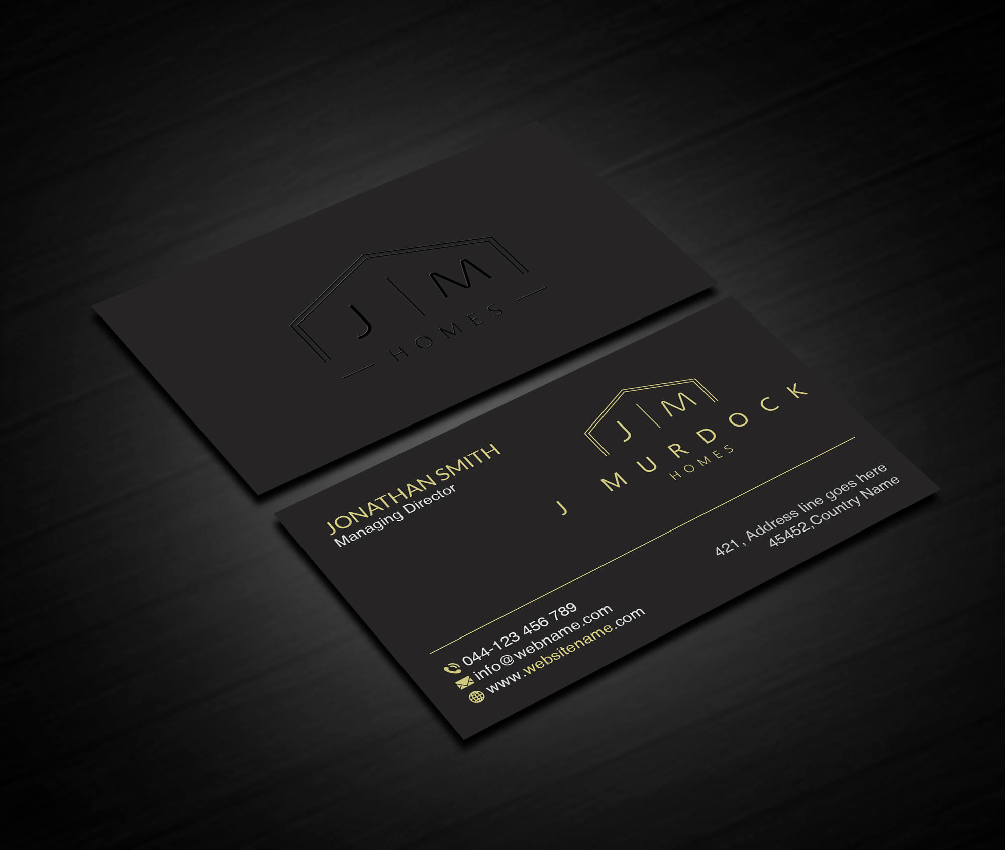 Diseño de Tarjeta de Presentación por Creations Box 2015 para J Murdock Homes | Diseño #28066184