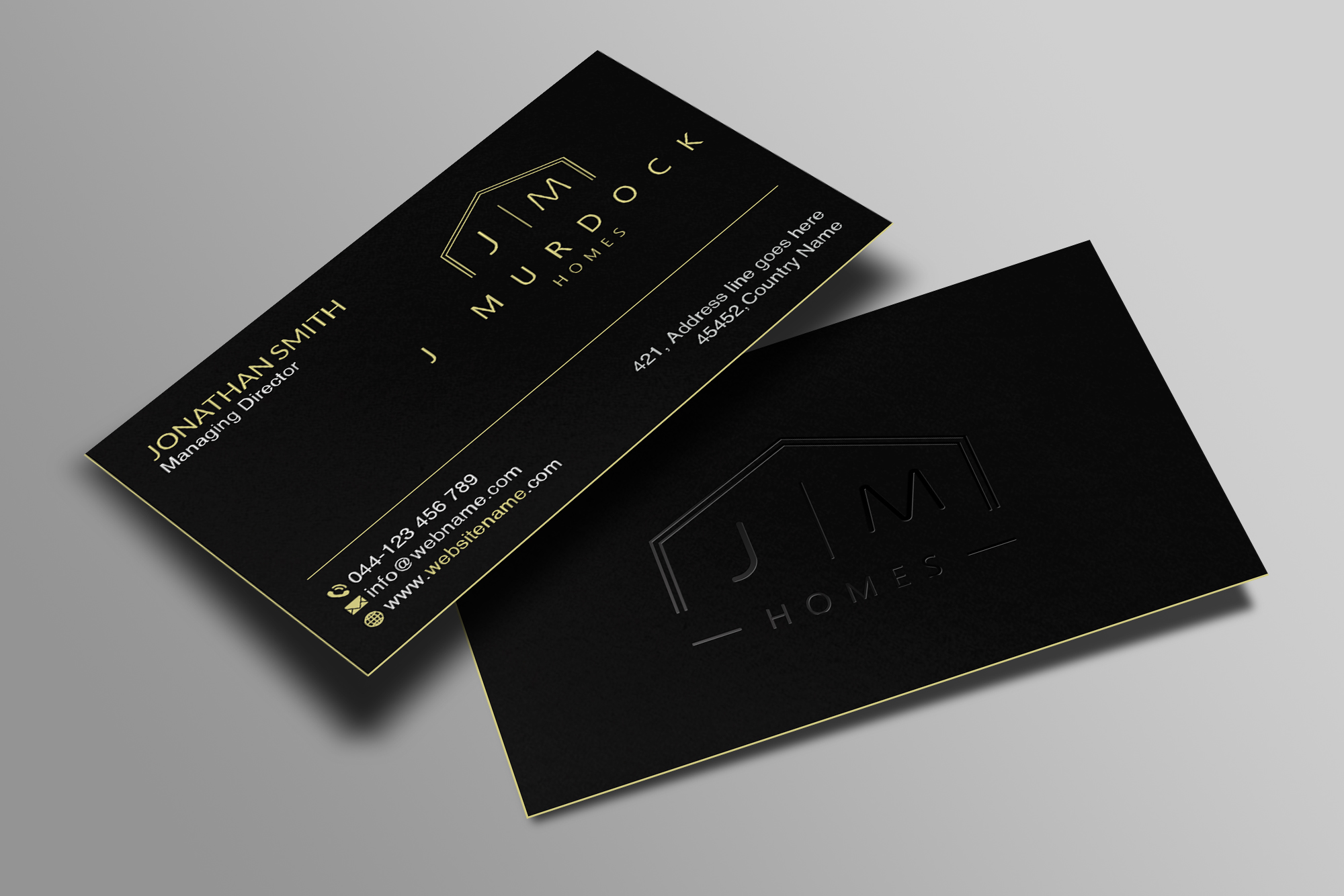 Diseño de Tarjeta de Presentación por Creations Box 2015 para J Murdock Homes | Diseño #28066187