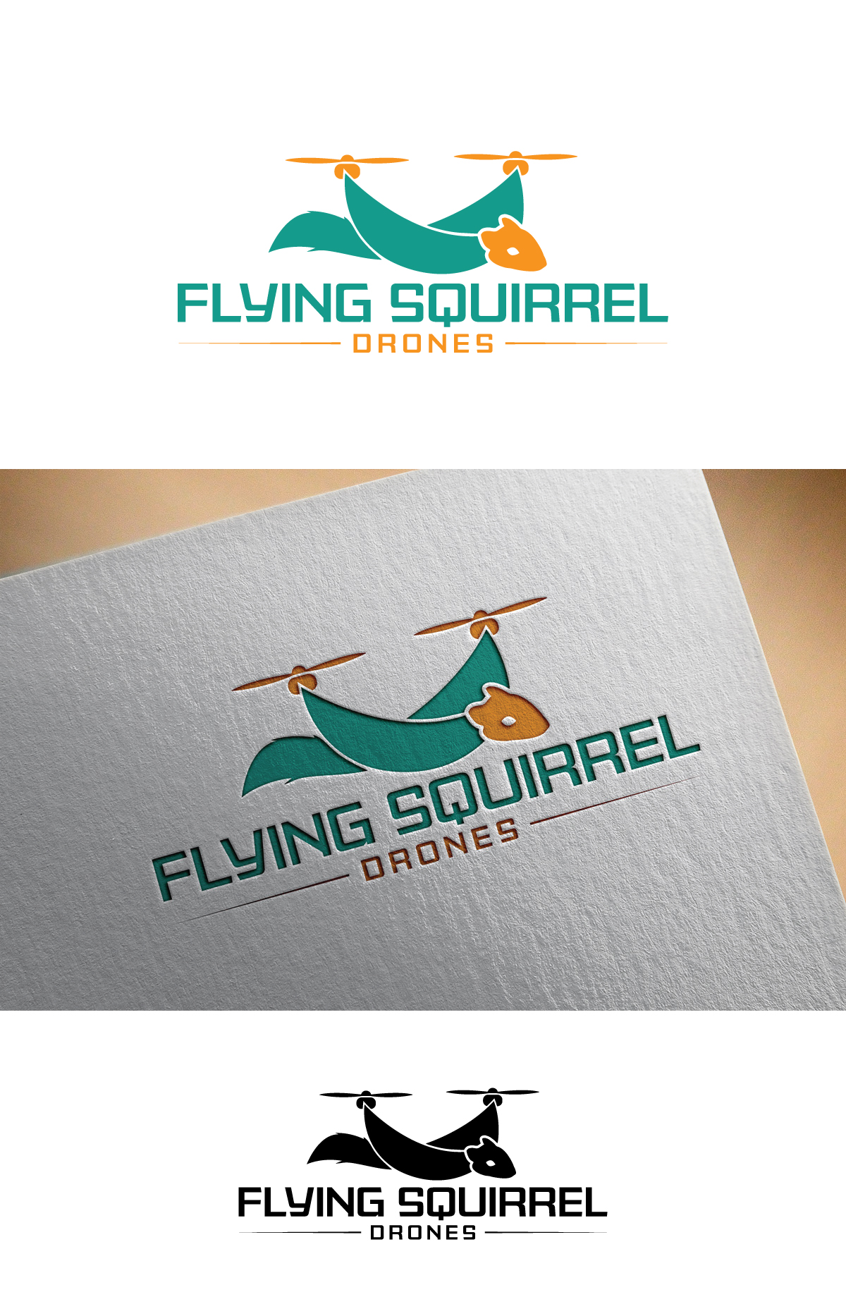 Logo Design by Ash_Design™ for Flying Squirrel Drones | Design #28074391