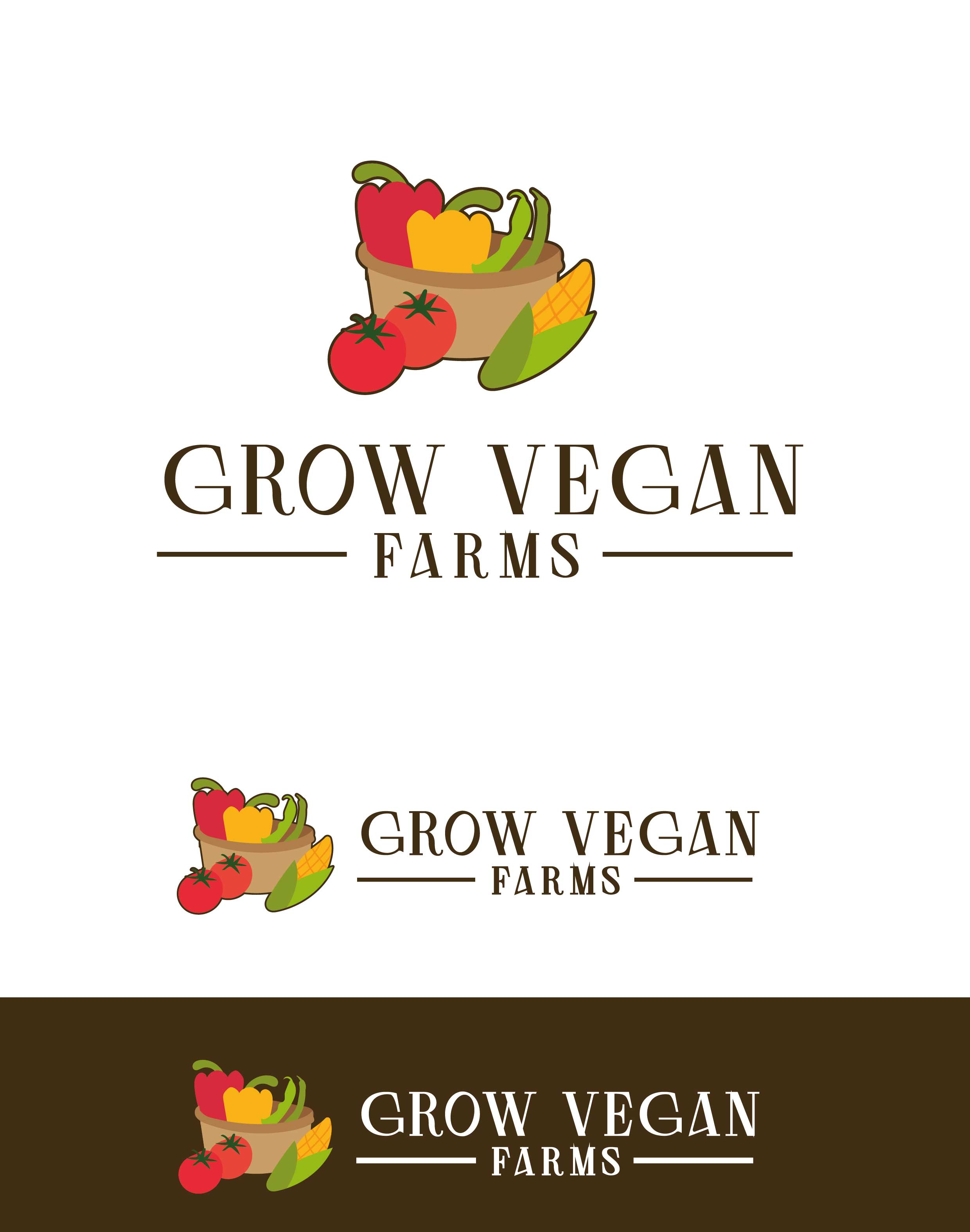 Logo Design by Anton for Grow Vegan Farms | Design #28088335
