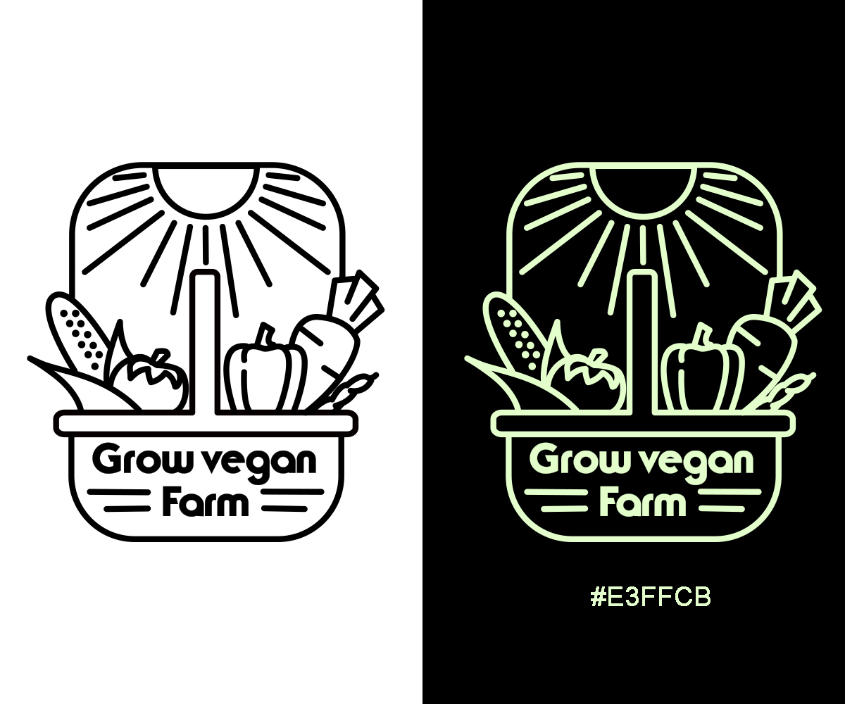 Logo Design by Nina Design for Grow Vegan Farms | Design #28078271