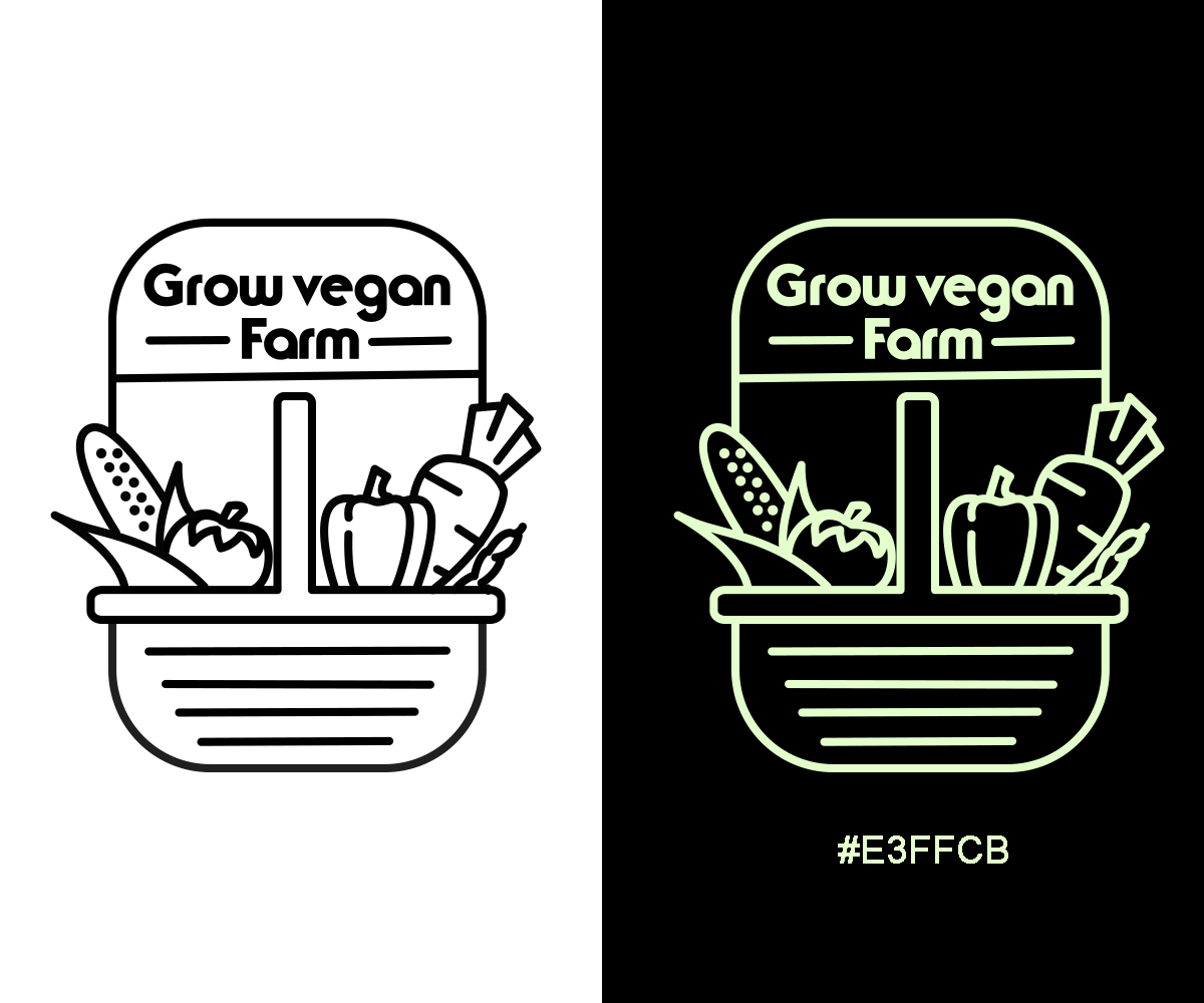 Logo Design by Nina Design for Grow Vegan Farms | Design #28078272