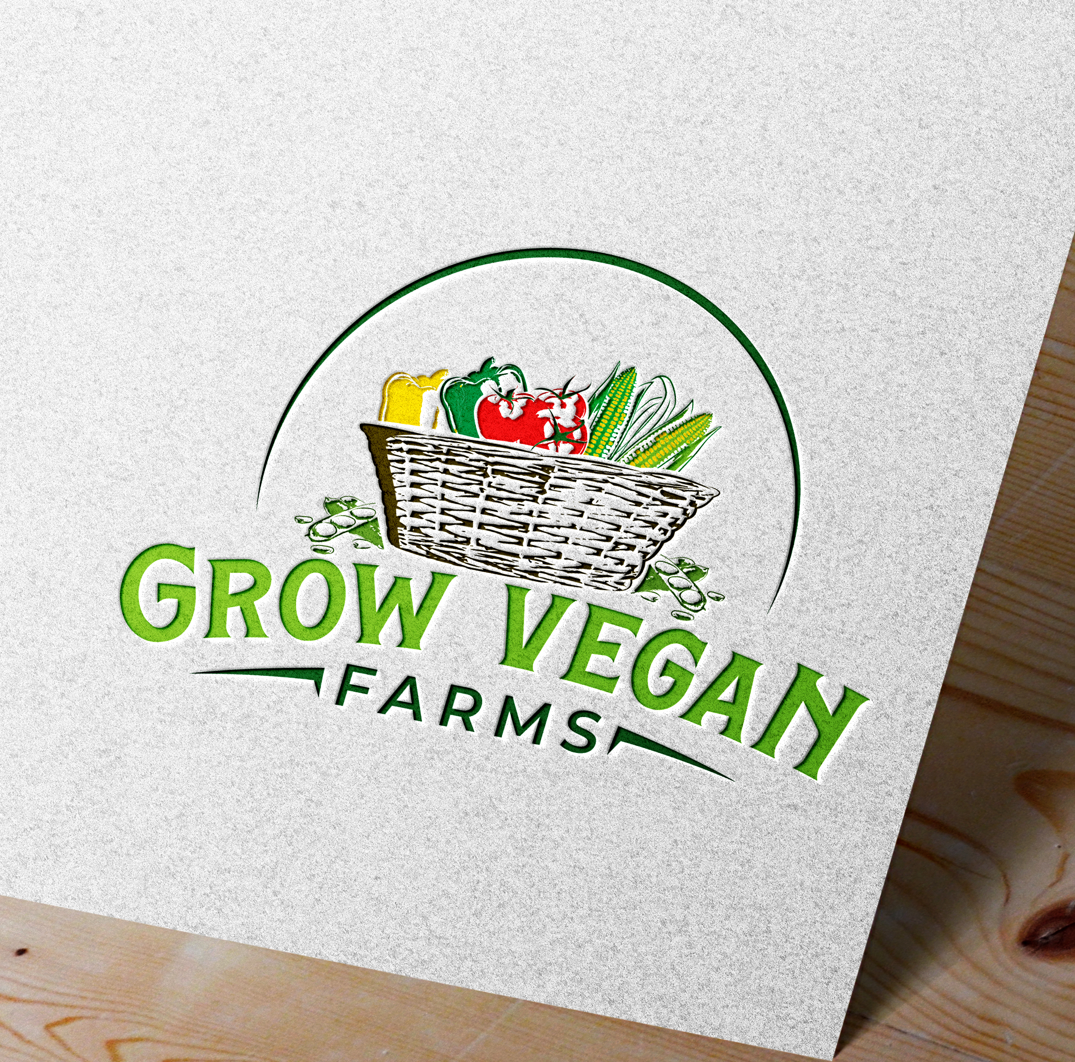 Logo Design by Aaaron for Grow Vegan Farms | Design #28103489