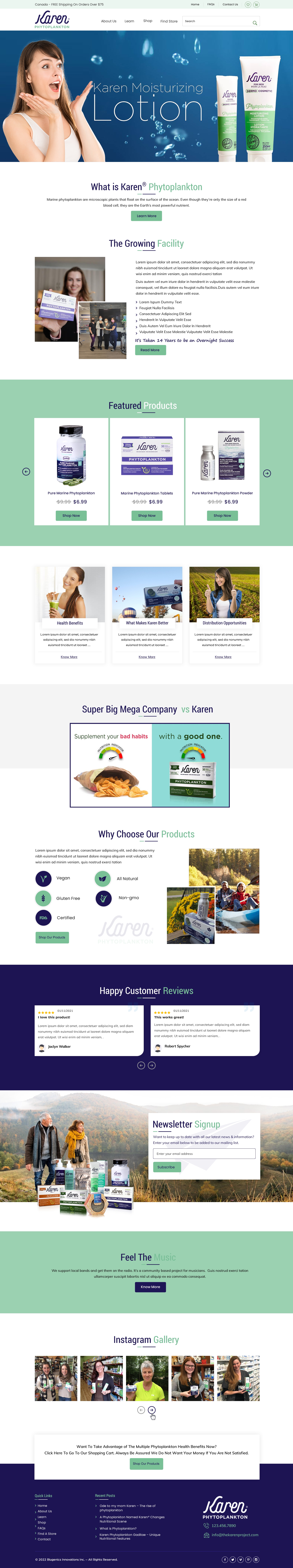 Web Design par harmi_199 pour Phytoplankton Solutions Inc | Design #28110036