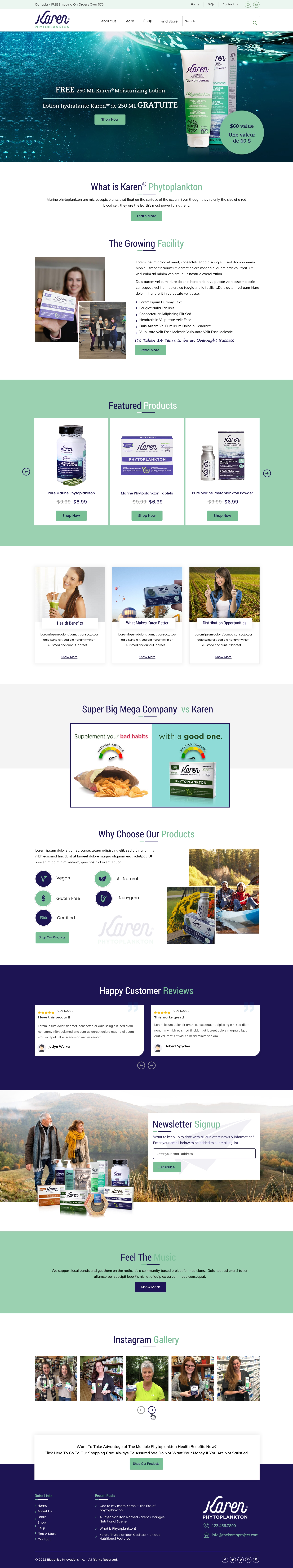 Web Design par harmi_199 pour Phytoplankton Solutions Inc | Design #28110037