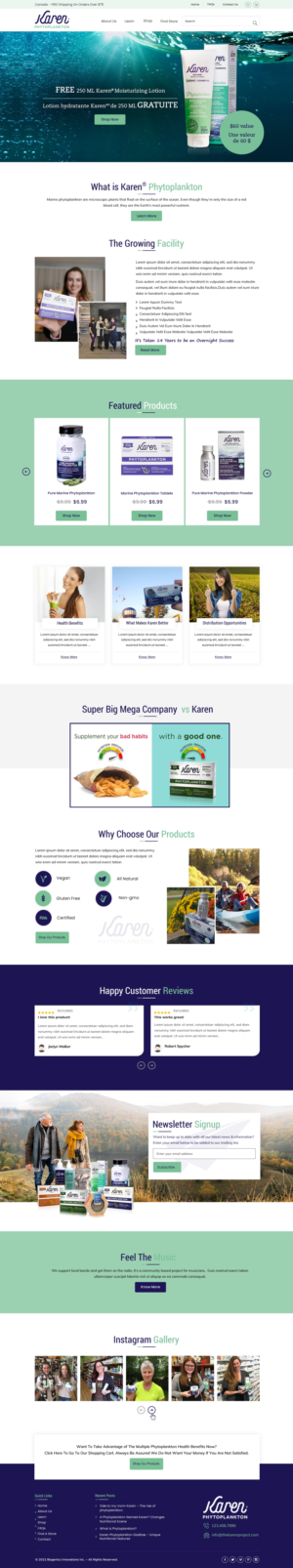 Karen Phytoplankton Website Freshen Up | Web-Design von harmi_199