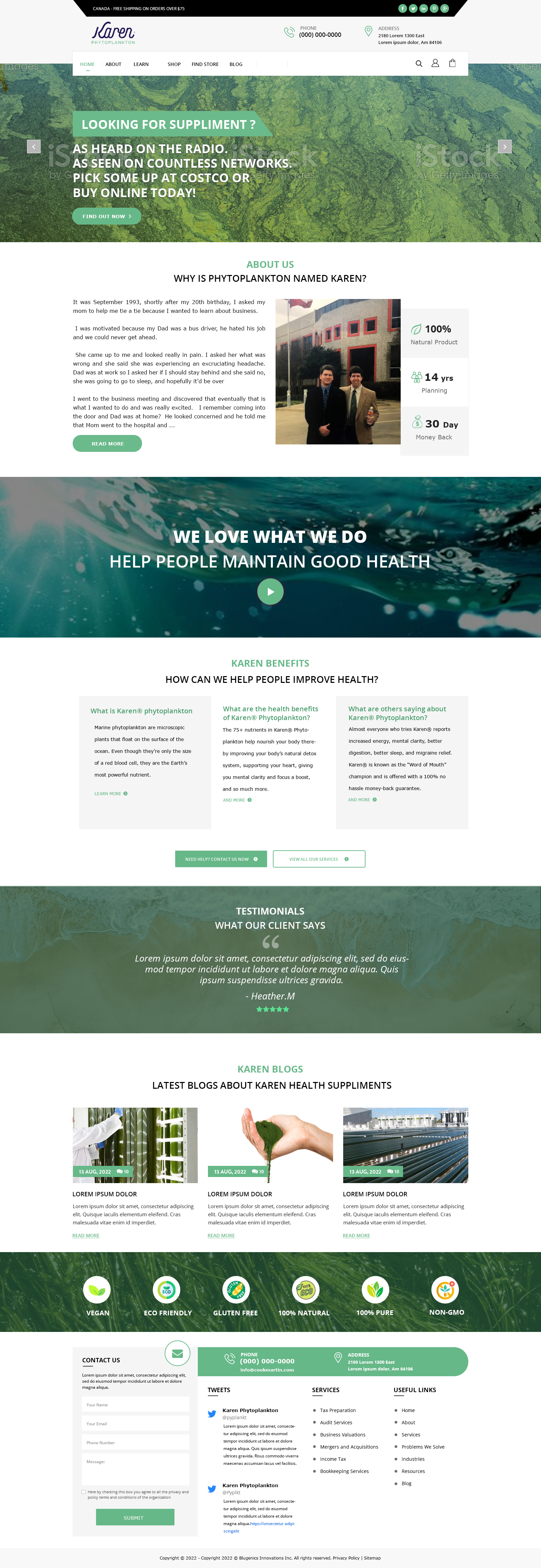 Web Design by pentaxial for Phytoplankton Solutions Inc | Design #28080650