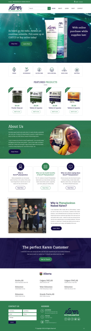 Web Design by pb for Phytoplankton Solutions Inc | Design #28071507