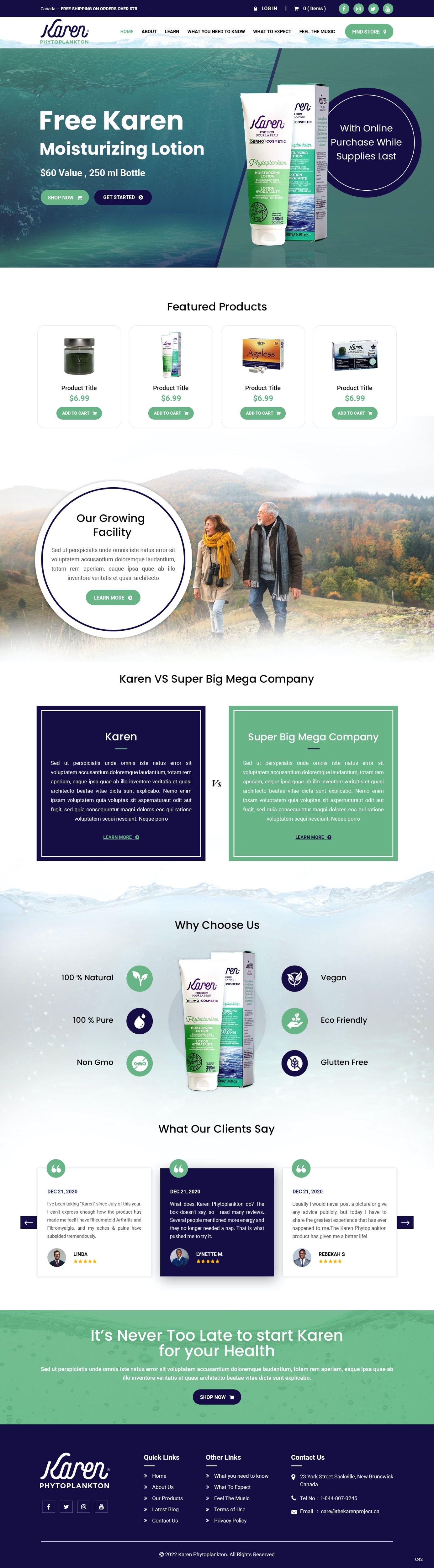 Web Design par pb pour Phytoplankton Solutions Inc | Design #28081179