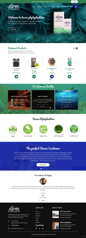 Diseño Web por pb para Phytoplankton Solutions Inc | Diseño: #28081180