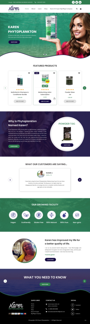 Diseño Web por pb para Phytoplankton Solutions Inc | Diseño: #28081187