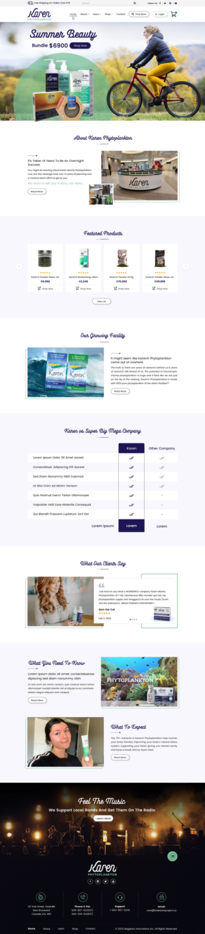 Web Design by Sbss for Phytoplankton Solutions Inc | Design: #28103287