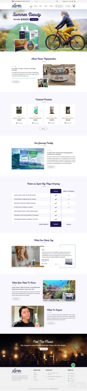Web Design by Sbss for Phytoplankton Solutions Inc | Design: #28103979