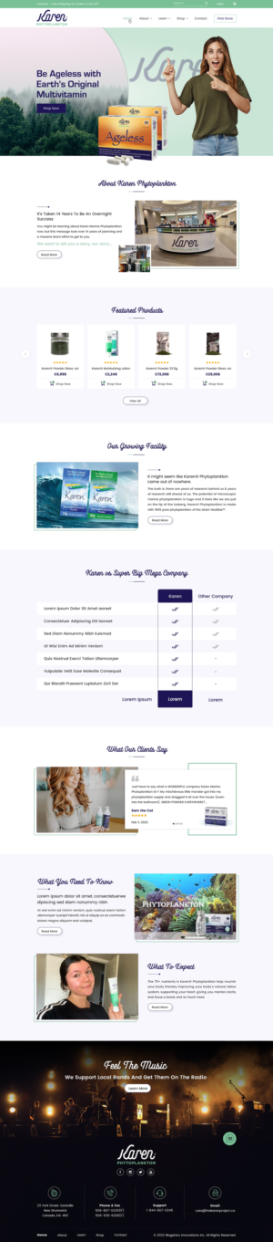 Web Design by Sbss for Phytoplankton Solutions Inc | Design: #28103980