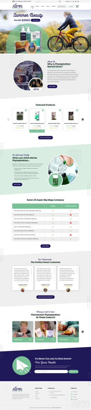 Karen Phytoplankton Website Freshen Up | Web-Design von Sbss