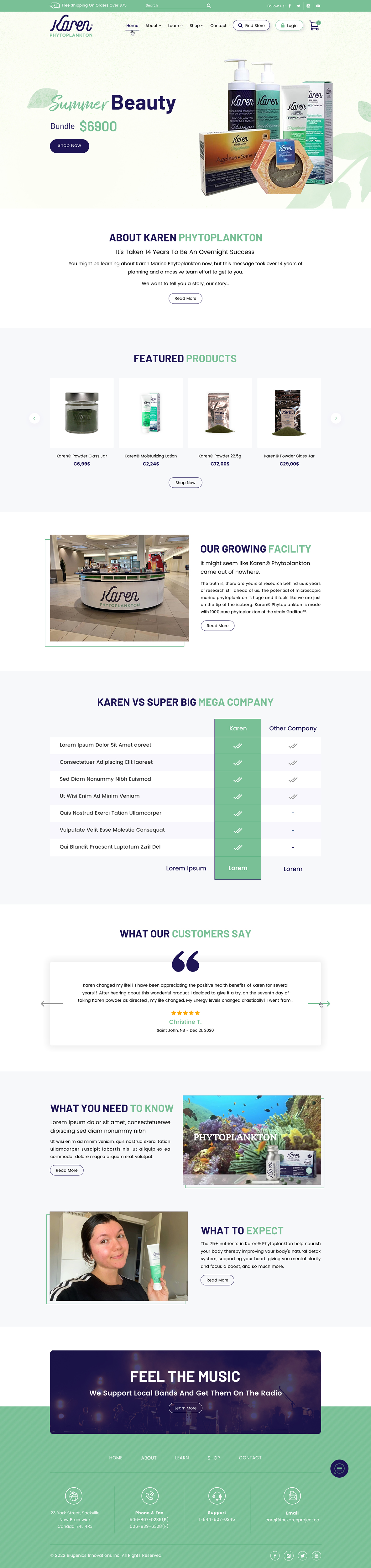Web Design par Sbss pour Phytoplankton Solutions Inc | Design #28107288