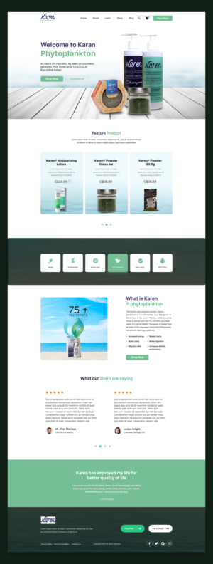 Web Design by lemosys infotech for Phytoplankton Solutions Inc | Design #28098484