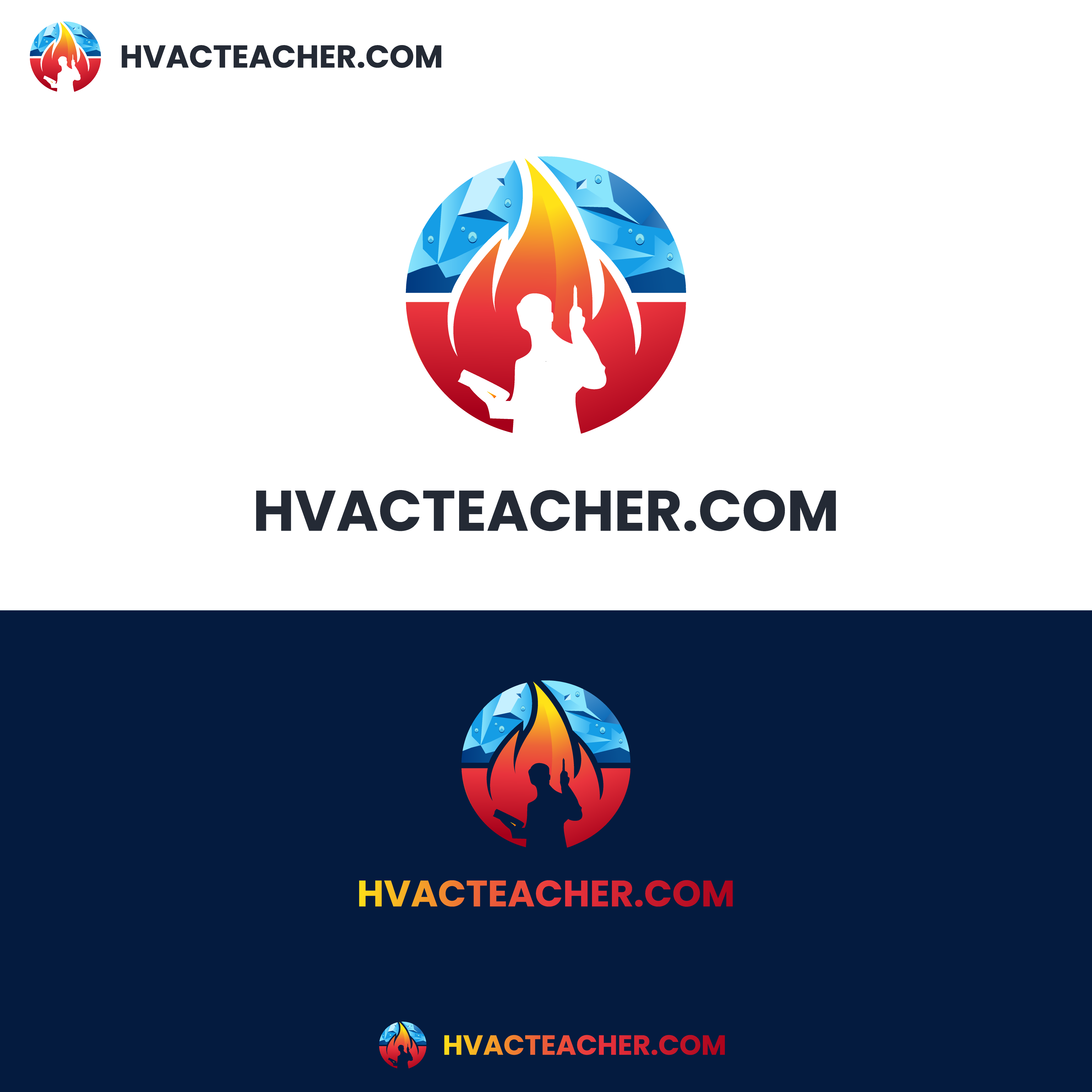 Diseño de Logo por Rockzzila para HVACTEACHER.COM | Diseño #28084301