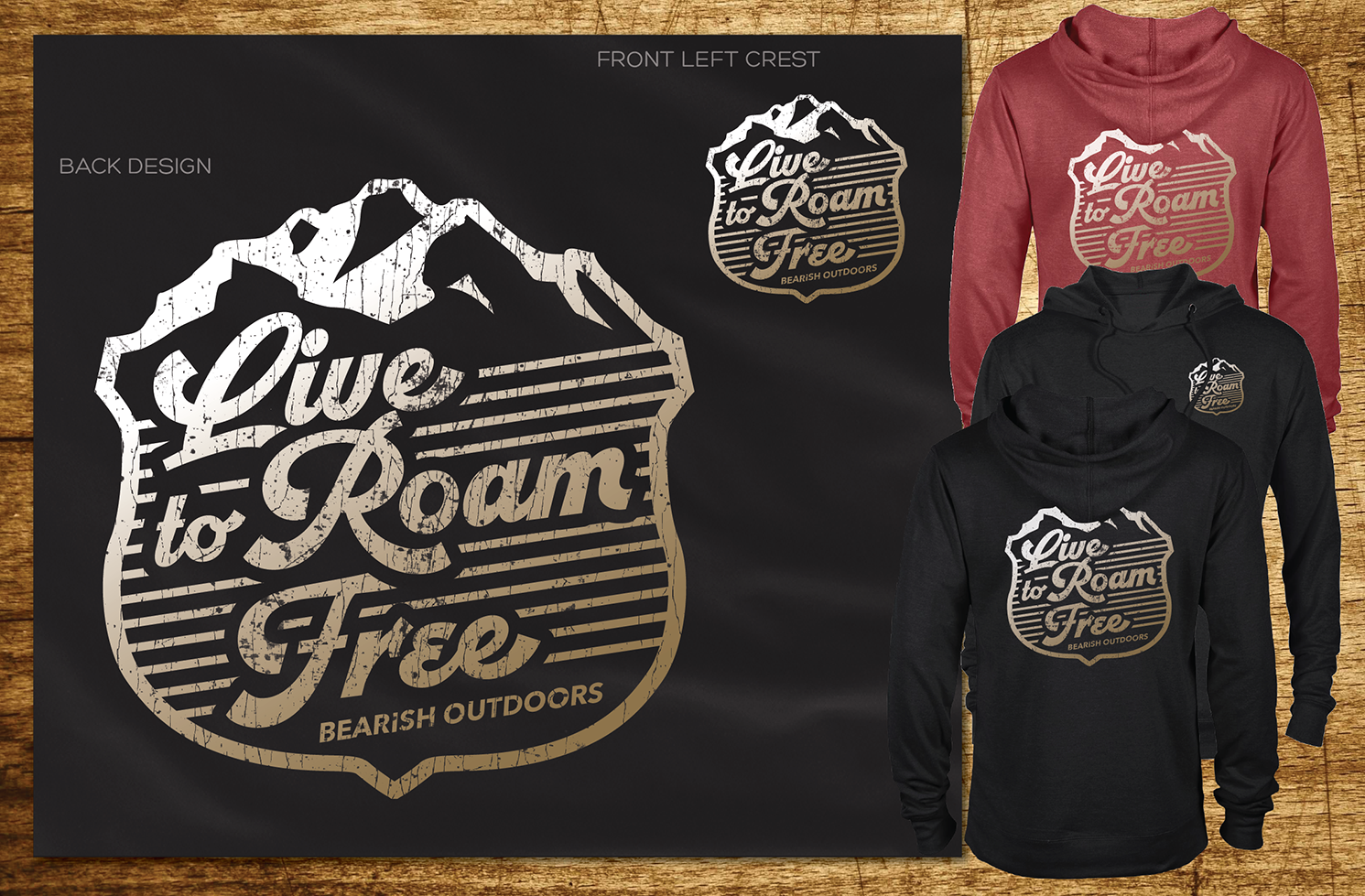 T-shirt Design by CoffeeBreak88 for Bearish Outdoors | Design #28088421