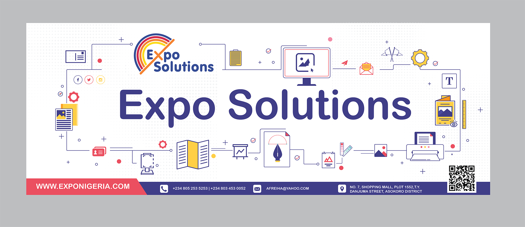 Diseño De Banner Publicitario por alex989 para Expo Solutions LTD | Diseño #28081660