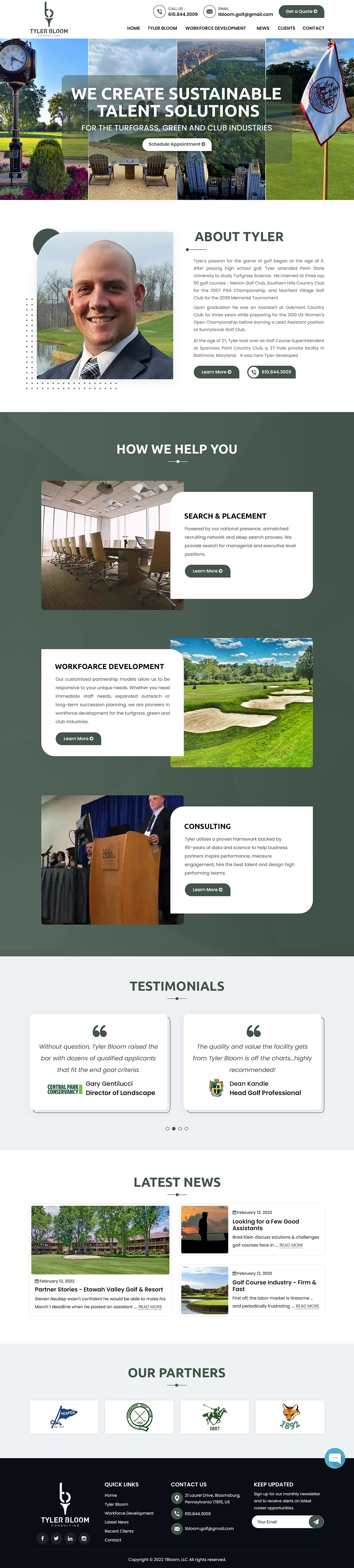 Wordpress Design by Titan Eagle for TBloom, LLC | Design #28110660