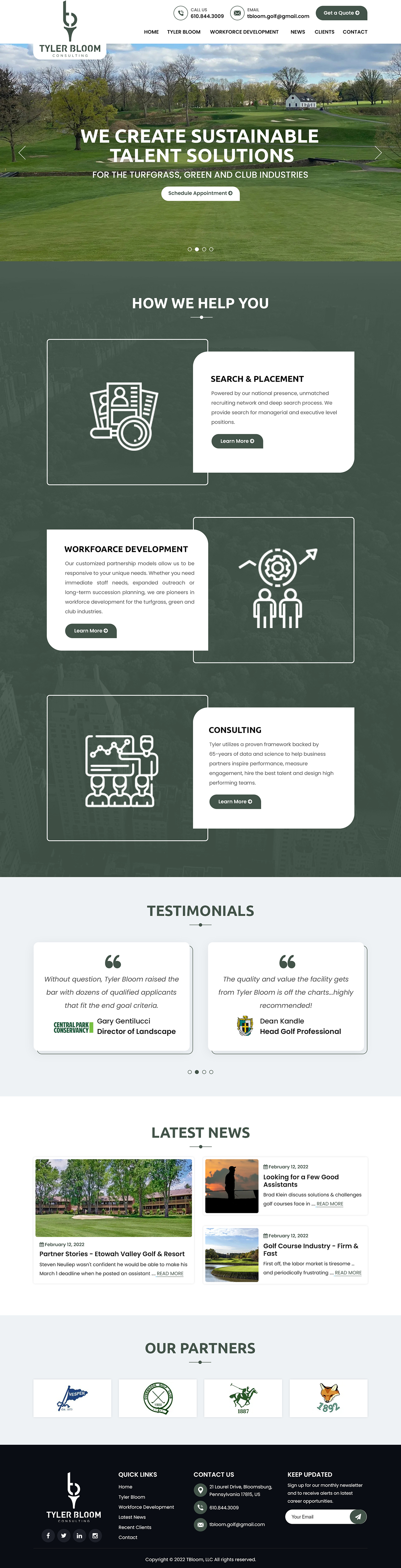 Wordpress Design by Titan Eagle for TBloom, LLC | Design #28149378