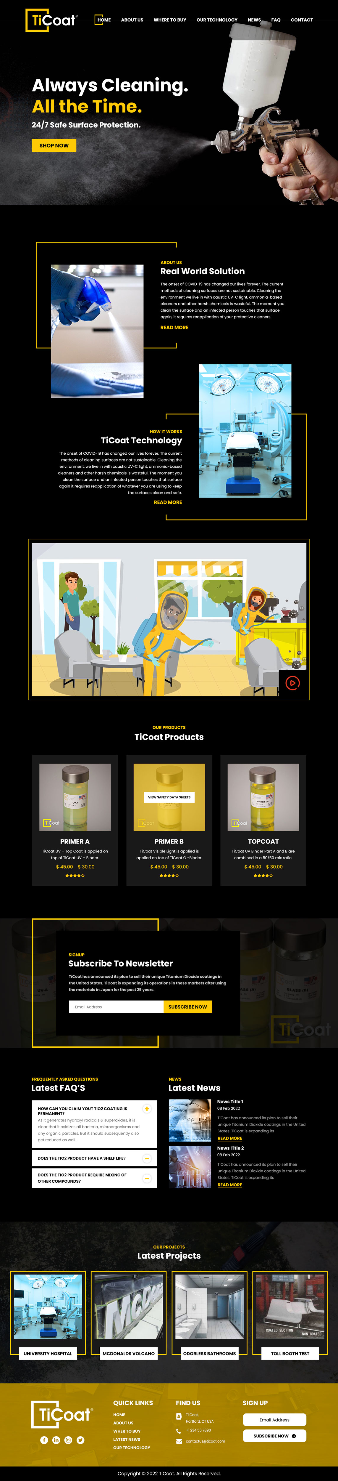 Web Design by VC for TiCoat  | Design #28085912