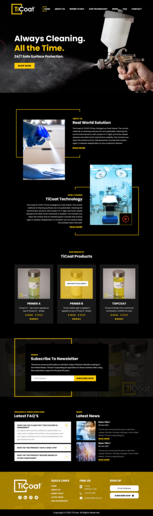 Web Design by VC for TiCoat  | Design: #28085913