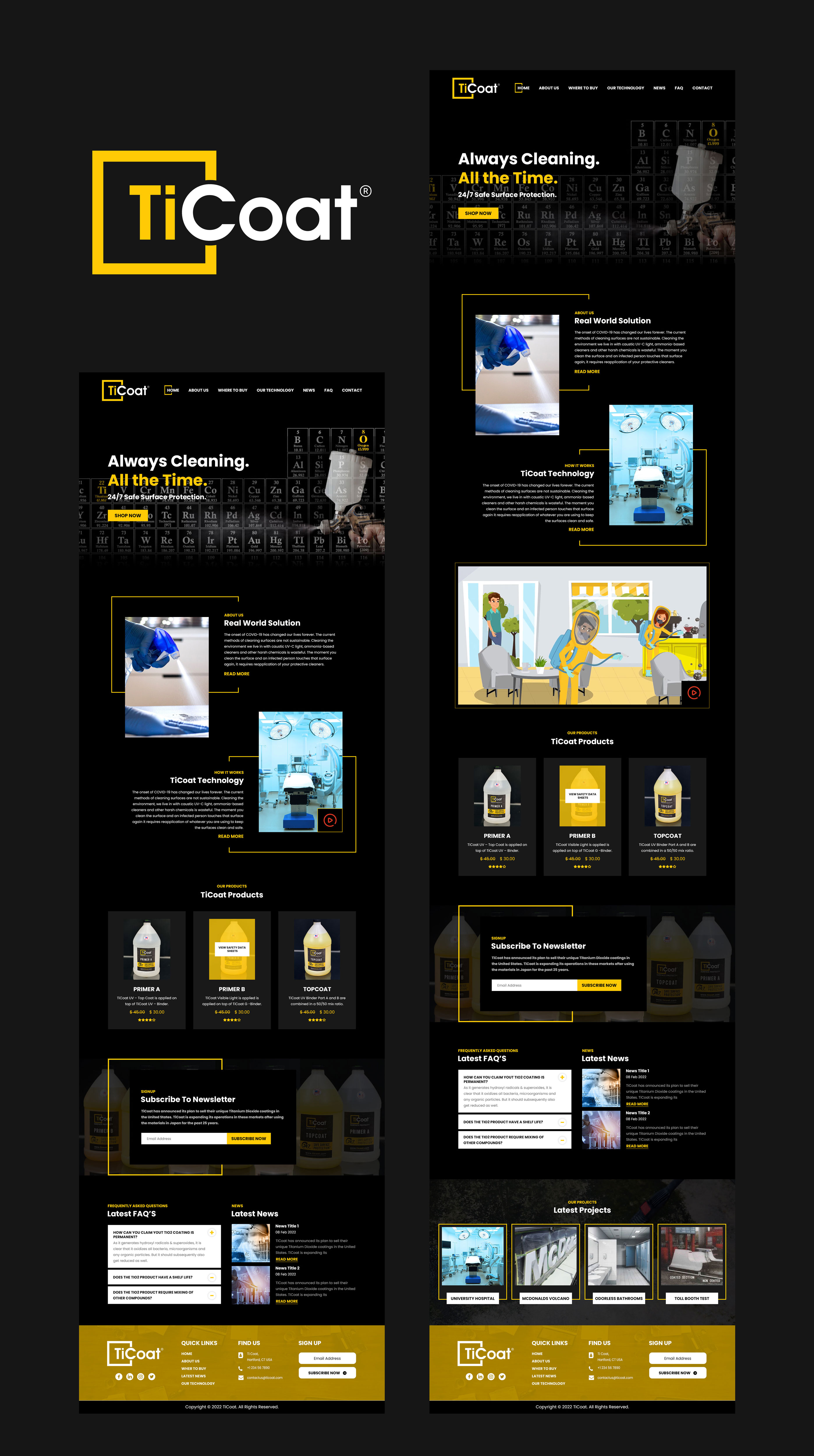 Web-Design von VC für TiCoat  | Design #28092221