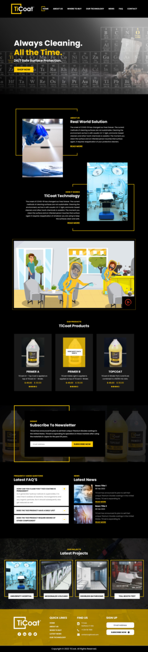 Web Design by VC for TiCoat  | Design: #28097031