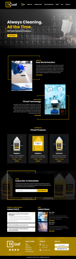 Web Design by VC for TiCoat  | Design: #28097032