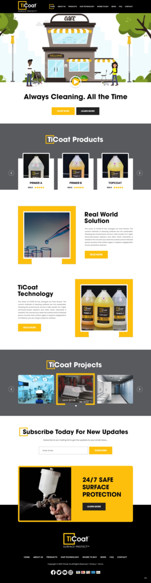 Web Design by pb for TiCoat  | Design #28093535