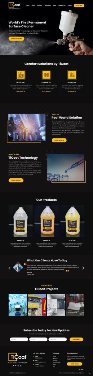 Web Design by pb for TiCoat  | Design: #28098892