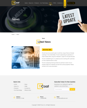 Web Design by Sbss for TiCoat  | Design: #28133094