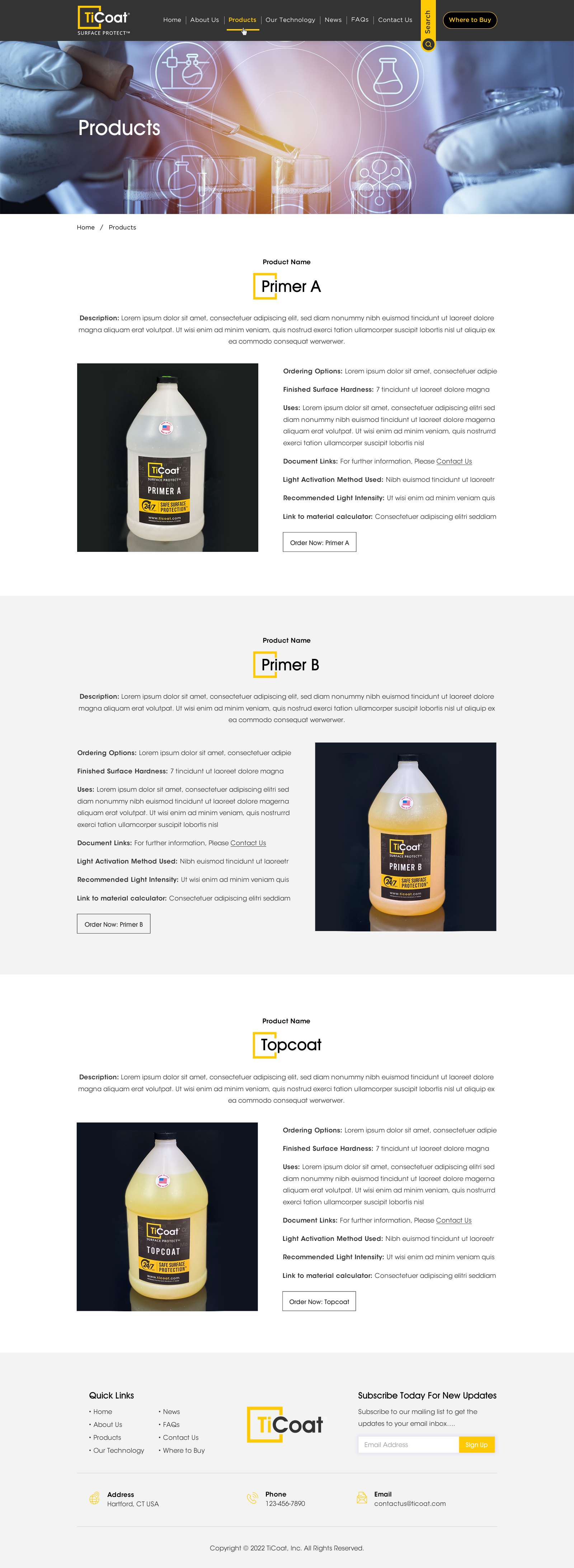 Web Design by Sbss for TiCoat  | Design #28133096