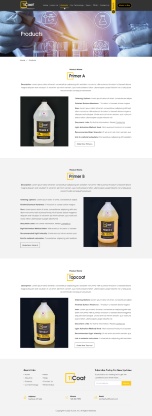 Web Design by Sbss for TiCoat  | Design: #28133096