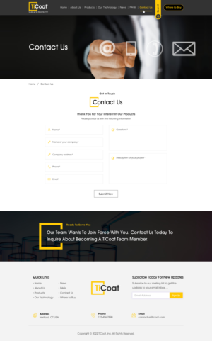 Web Design by Sbss for TiCoat  | Design: #28140026